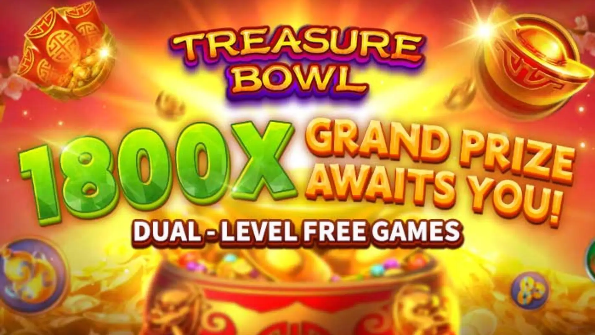 Multiplicadores Treasure Bowl 79h - 7777x Máximo com Tigela Dourada
